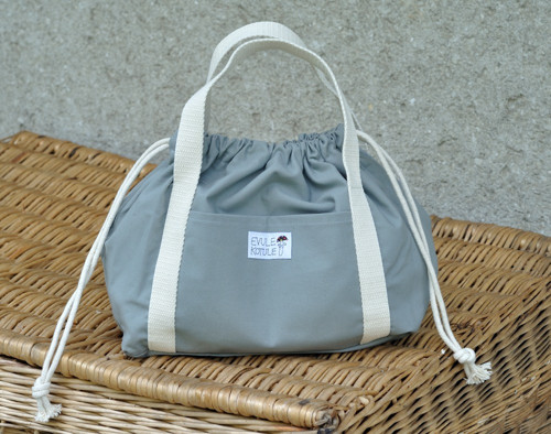 Taštička na projekty - project bag - dvětle šedá