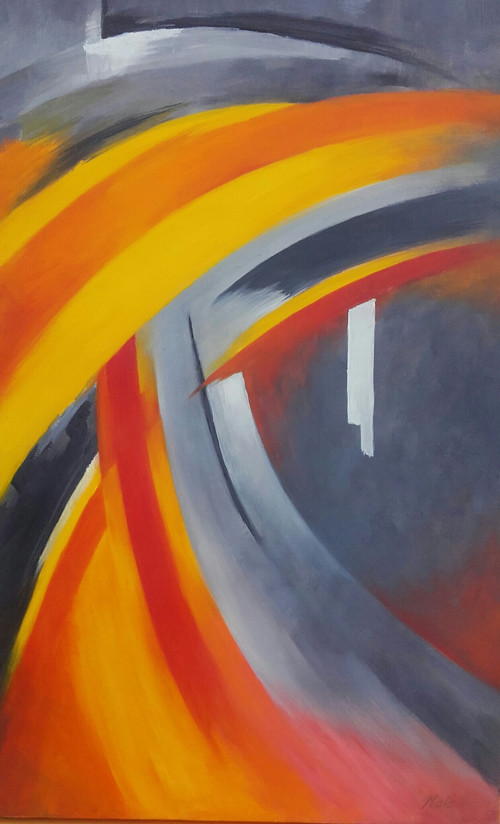 Radostné uvolnění, 71x44,olej,sol.