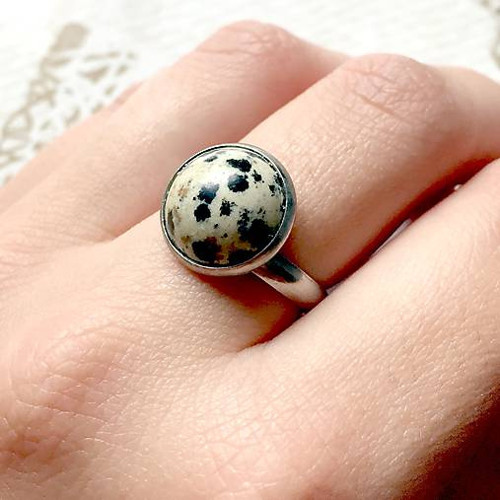 Elegantní prsten s jaspisem chirurgická ocel