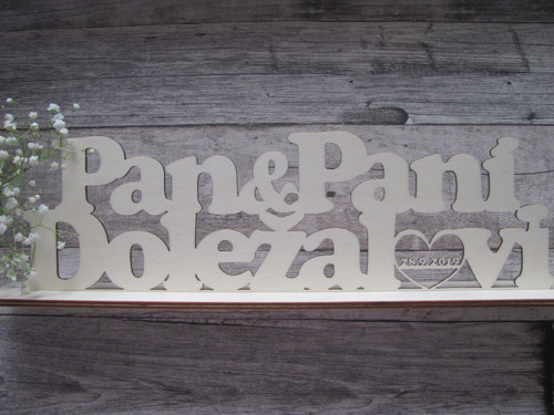 Svatební jmenovka "Pán a Paní" - větší