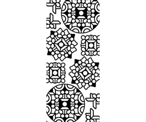Kontury 10x23 - Mandala Etno, Stříbrné