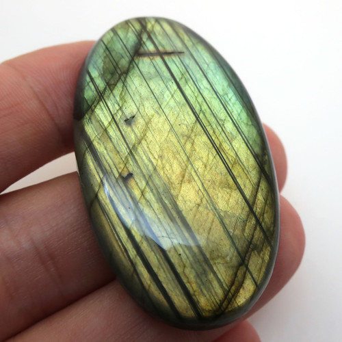 Kabošon obří labradorit ovál 49mm — foto 1