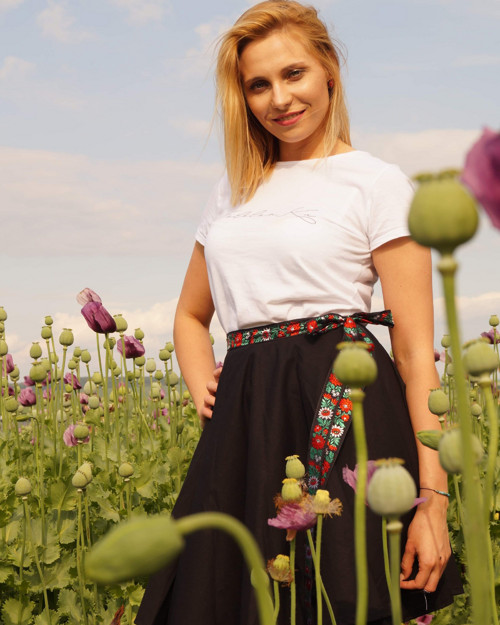 Zavinovací sukně s pentlí v pase — foto 1