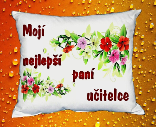 Polštářek pro učitelku / učitele - paní učitelce