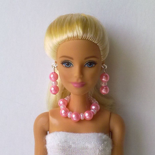 Šperky pro Barbie - náhrdelník, náušnice