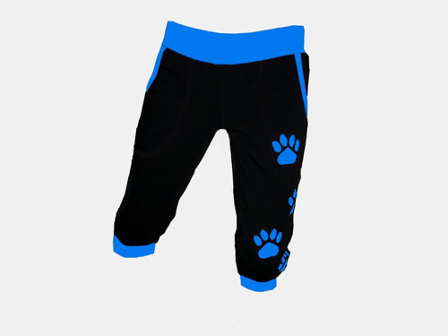 Dámské 3/4 tepláky s tyrkys tlapkami XL - 2XL