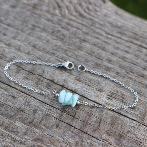 Nari • larimar, nerez. ocel — foto 1
