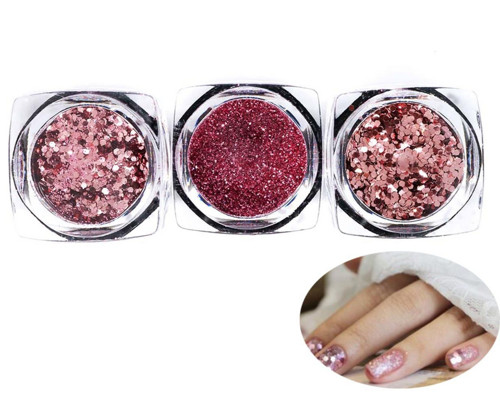Kulaté třpytky na dekoraci nehtů, make-up, — foto 1