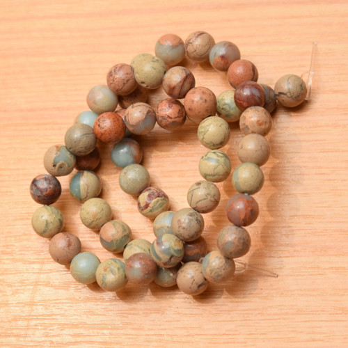 Jaspis 8 mm - regalit - 2 kusy