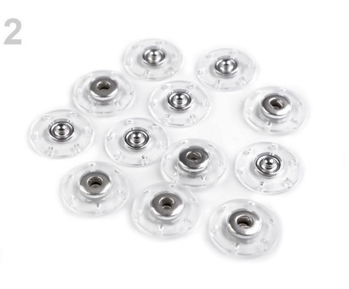 6pár 2 (20mm) Transparent Designové Patentky / Dru