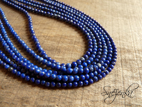 Lapis lazuli, kulička 3,5 mm, 5 ks