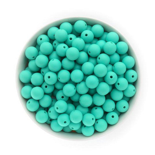 Silikonové korálky 12mm (10ks) - turquoise
