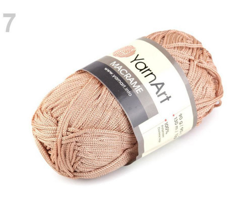 1ks 7 (131) Hnědá Srnčí Pletací Příze Macrame 90g
