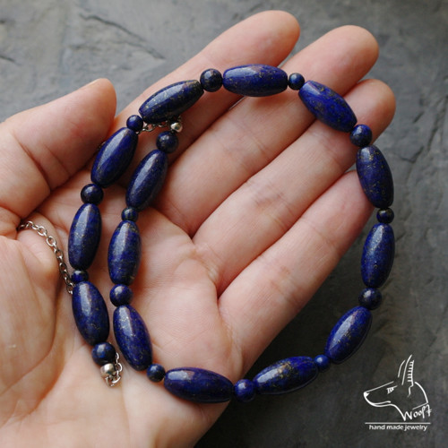 Lazhvard (lapis lazuli) - modrý náhrdelník — foto 1