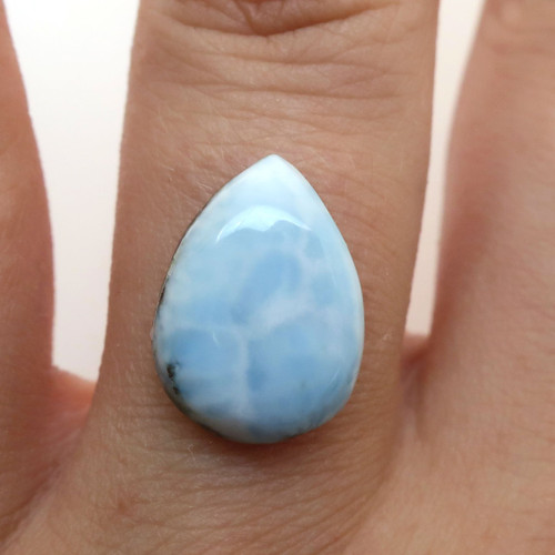 Kabošon larimar kapka 15,0mm — foto 1