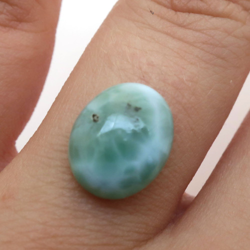 Kabošon larimar ovál 12,1mm — foto 1