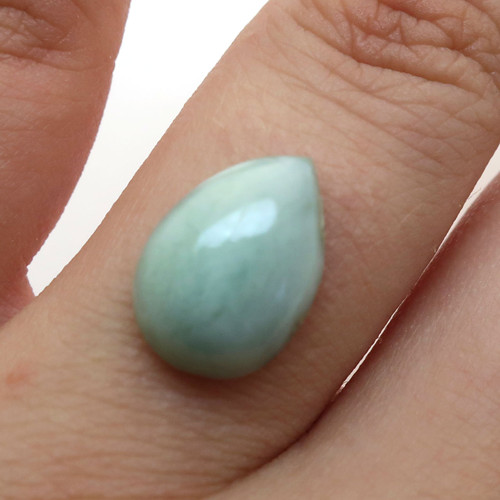 Kabošon larimar kapka 13,6mm — foto 1