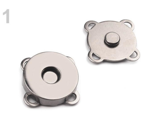 5sada Nikl Černý Magnetické Zapínání Ø18mm,