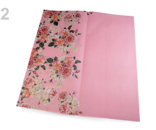 4pc Světle Růžové Dekorativní / Balicí Papír 58x59