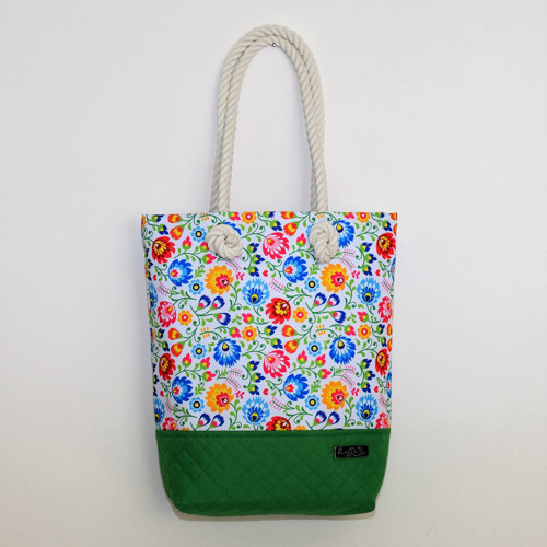 Kabelka s lanem - shopperka Mea Green