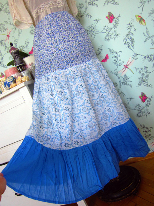 Sukně boho pomněnková — foto 1