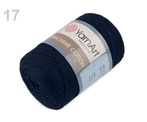 1ks (782) Modrá Tmavá Pletací Příze Macrame