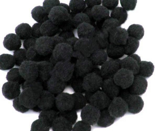 Bambule 15mm (45pcs) Černá, Pom Zdi, Bunting Pom,