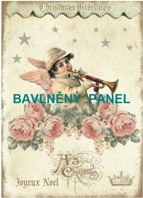 Bavlněná látka - panel vel.A5