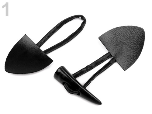Designové zapínání /roh (1sada) - černá