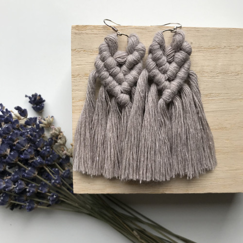 Macramé náušnice - CHLOE 3 — foto 1