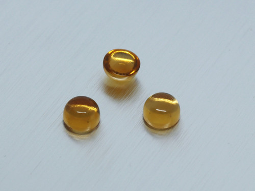 CITRÍN přírodní 6 mm kulatý kabošon
