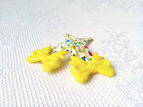 Pin Up sponky do vlasov (lienky/žlté mašličky)