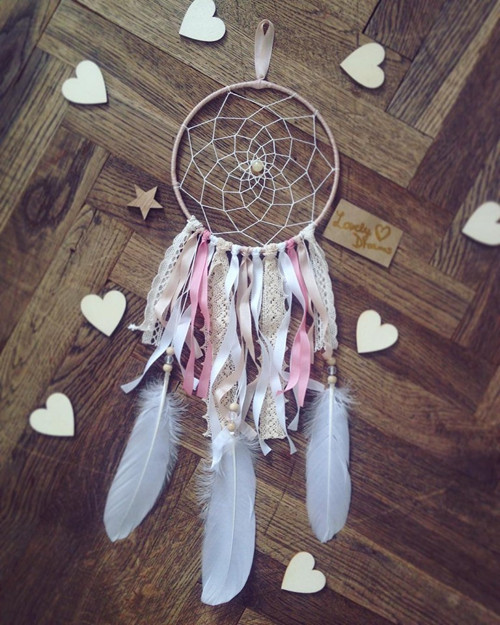 BEIGE lapač snů průměr 15cm — foto 1