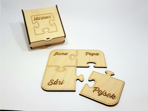 Puzzle podtácky - sada 6