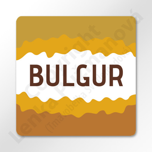 Bulgur - samolepka na kořenku