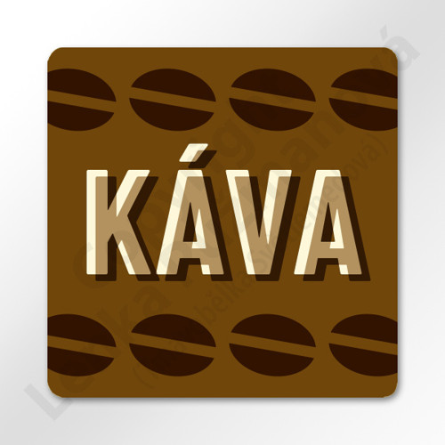 Káva - samolepka na kořenku
