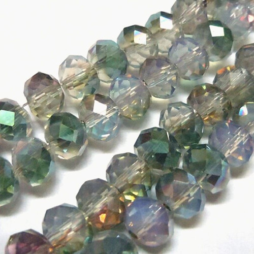 Skleněné Broušené Korálky-Mléčná-4x3mm