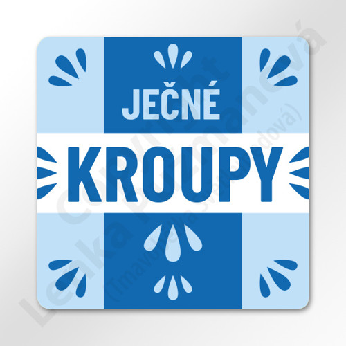 Kroupy - samolepka na kořenku