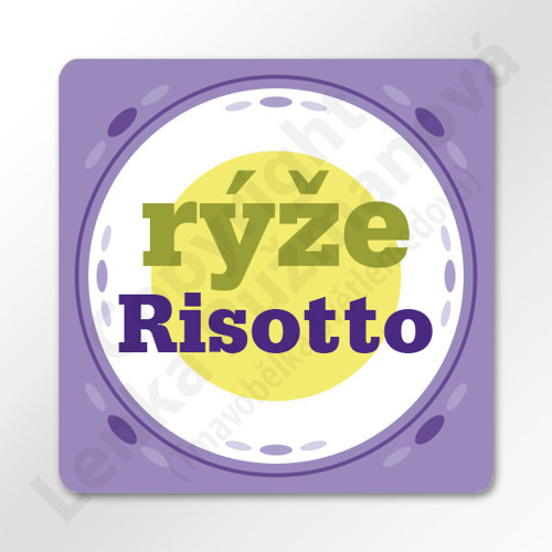 Rýže risotto - samolepka na kořenku