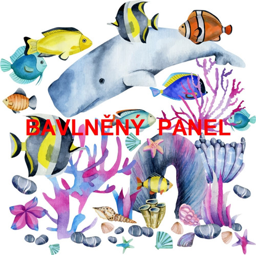 Bavlněný panel 25 x 25cm