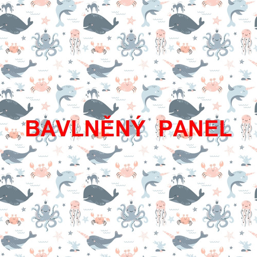 Bavlněný panel 25 x 25cm