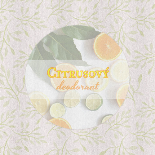 Kulaté samolepky Citrusový deodorant I (40 mm) — foto 1