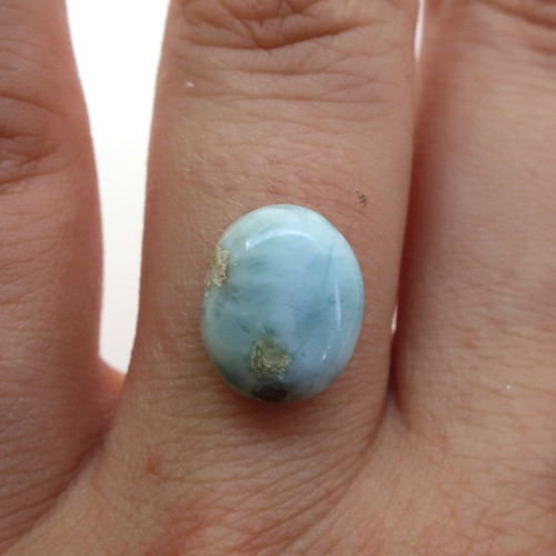 Kabošon larimar ovál 11,6mm — foto 1