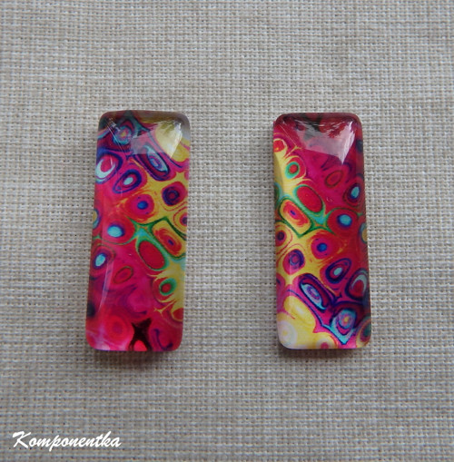 Kabošon obdélníkového tvaru 10x25mm 1kus