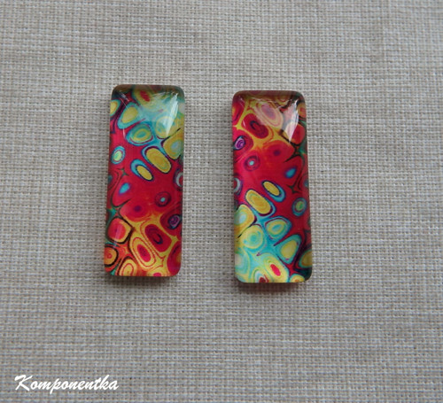 Kabošon obdélníkového tvaru 10x25mm 1kus