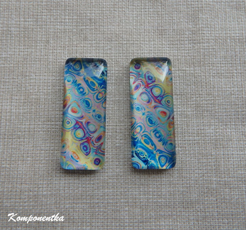 Kabošon obdélníkového tvaru 10x25mm 1kus