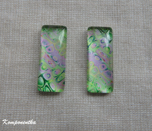 Kabošon obdélníkového tvaru 10x25mm 1kus