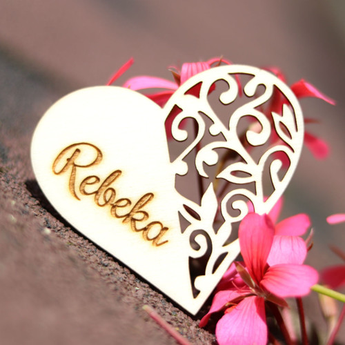 Dřevěná jmenovka zahrada "Rebeka"