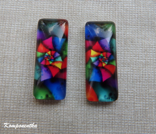 Kabošon obdélníkového tvaru 10x25mm 1kus