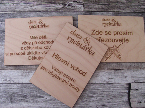 Gravírovaná cedule na přání 20x30 cm